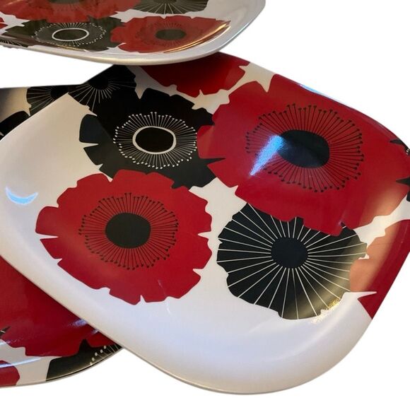 Marimekko for Target Kukkatori Square Melamine Plates, set of 4 - Picture 3 of 9